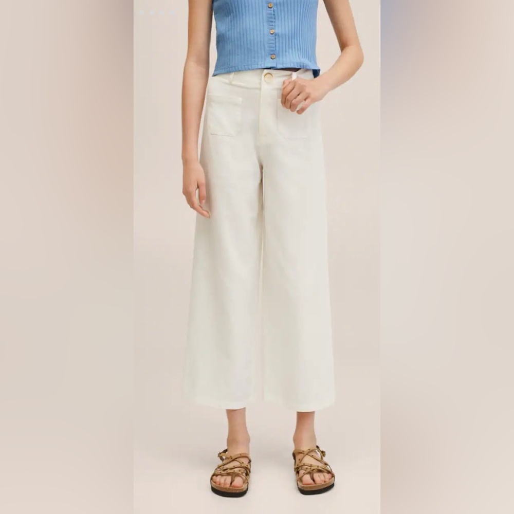 Linen Pants Girl - size XS. H:62.2 W:24.02 Hip:33.46